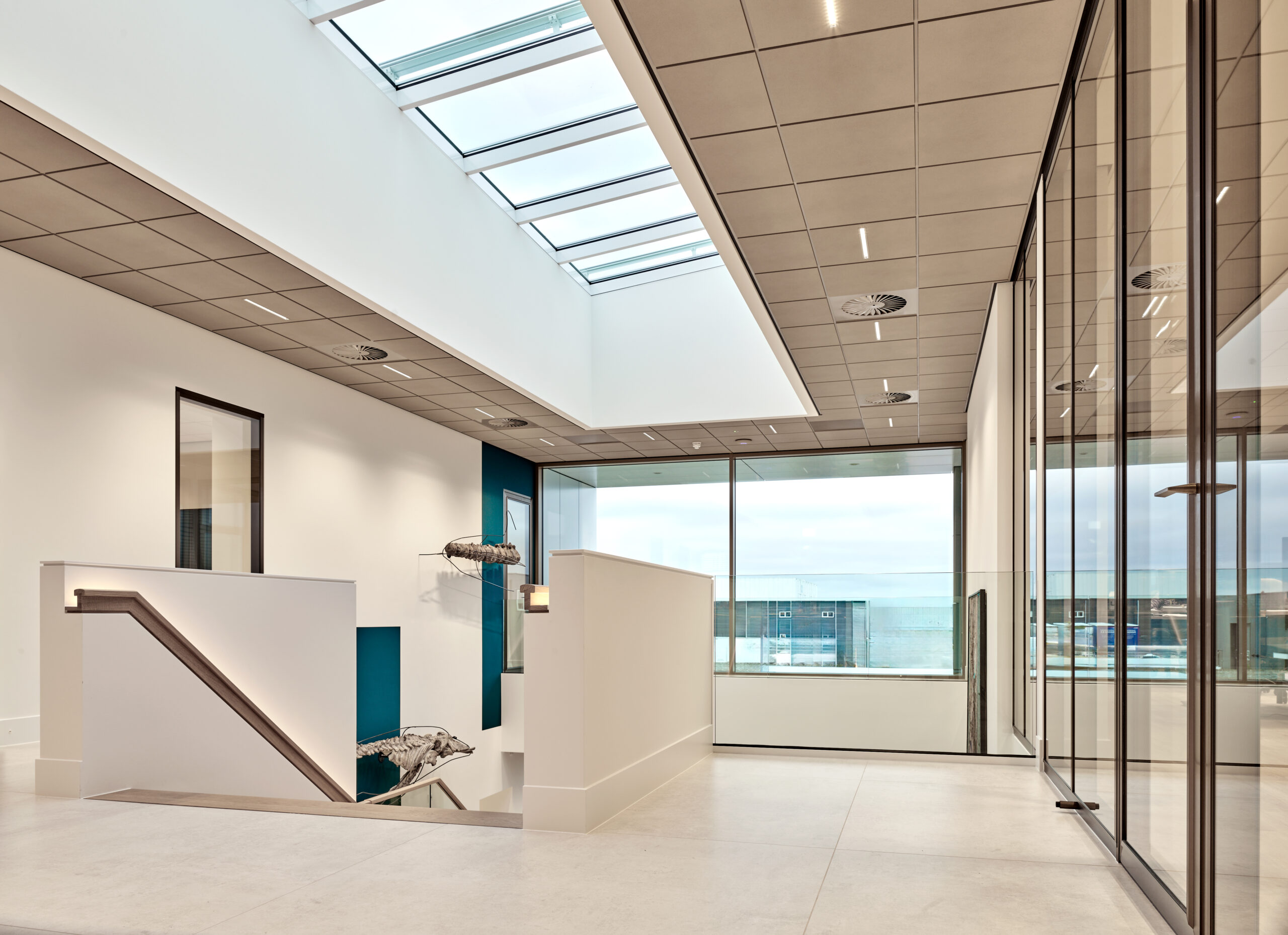 Modern interior with large windows